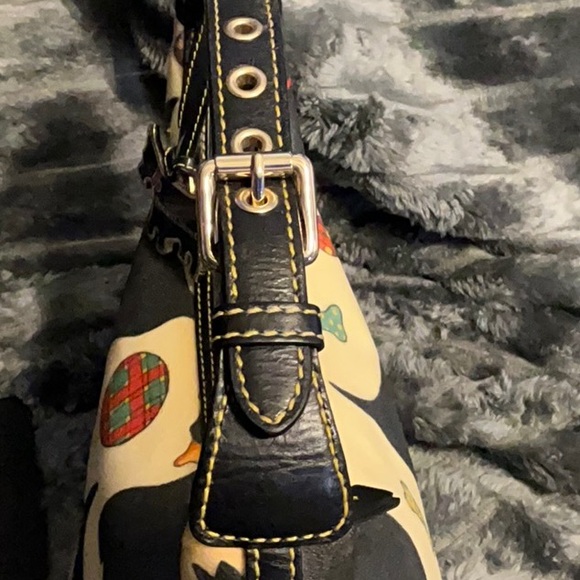 Vintage Dooney & Bourke Scottie Dog Print Shoulder Bag  11”W x 6.25”H x 7”D ~EUC - Picture 7 of 16